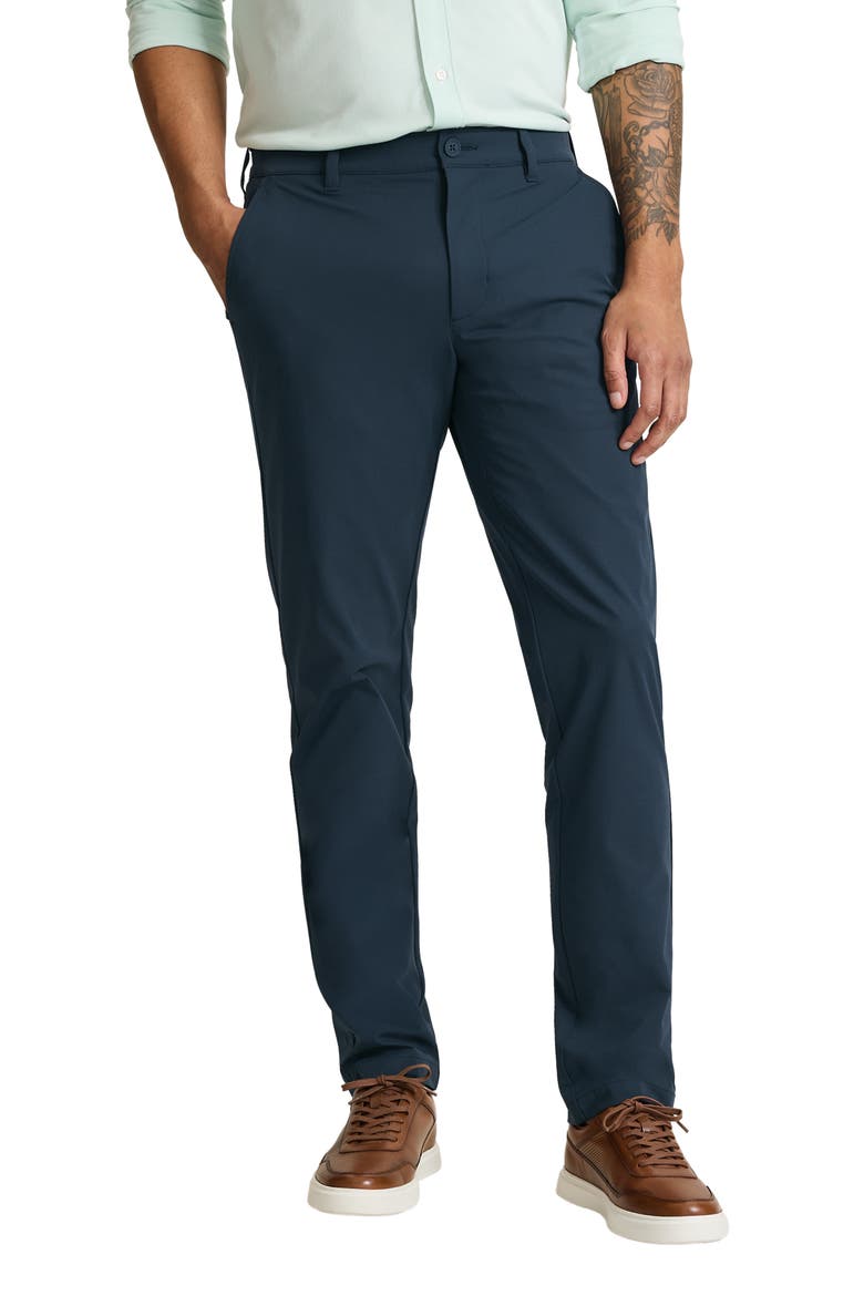 Barbados Pro Flat Front Performance Pants, Main, color, DARK ECLIPSE