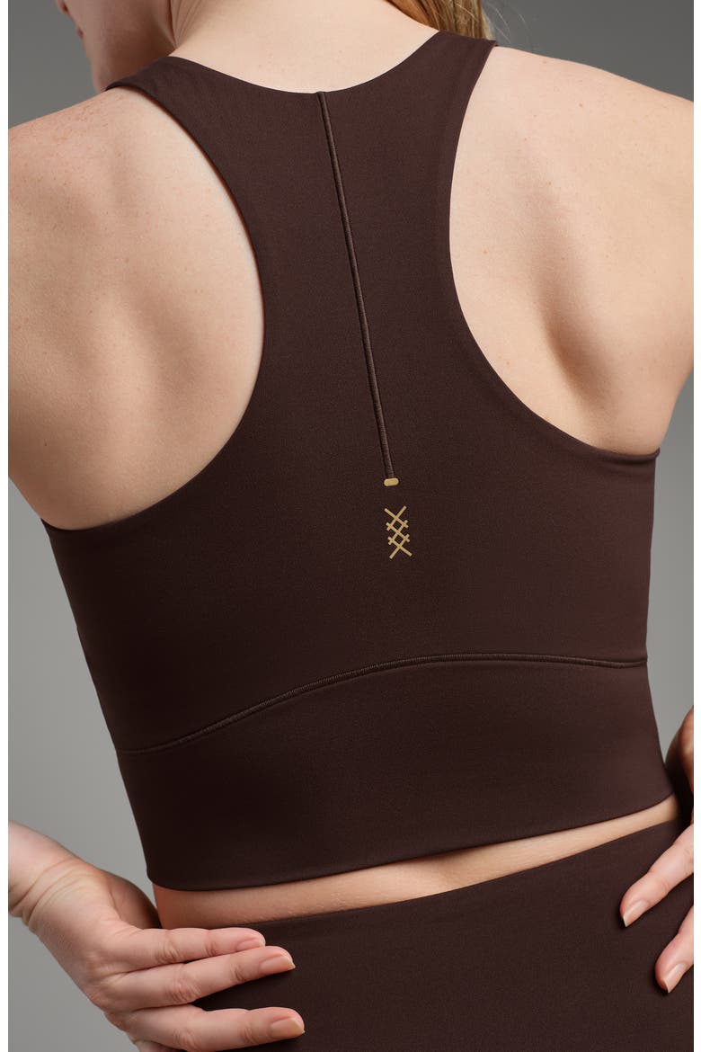 Revive Longline Bra, Alternate, color, COFFEE BROWN