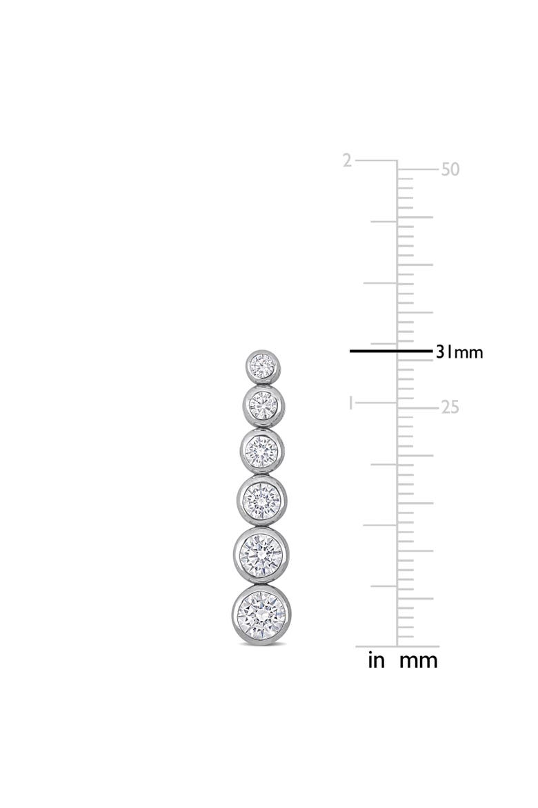 Cubic Zirconia Dangle Earrings, Alternate, color, Sterling Silver