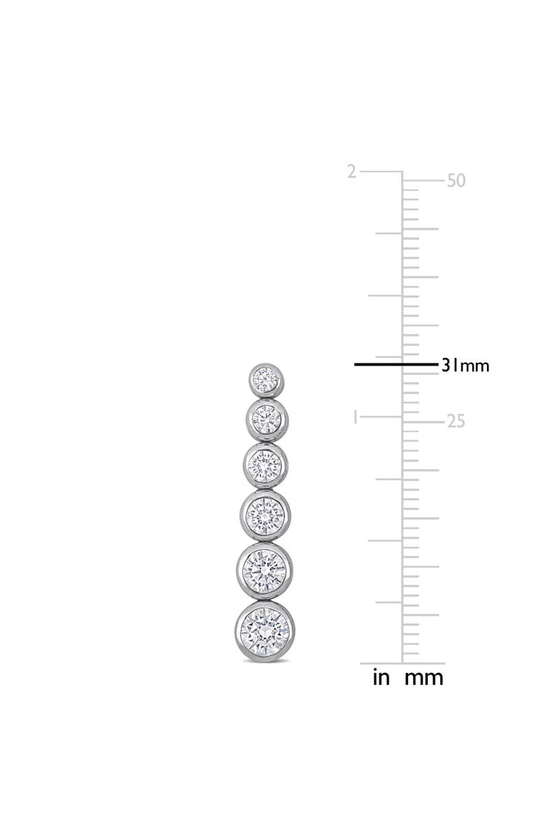 Julianna B. Cubic Zirconia Dangle Earrings, Alternate, color, Sterling Silver