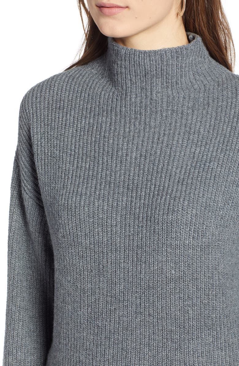 Treasure & Bond Ribbed Funnel Neck Sweater, Alternate, color, 