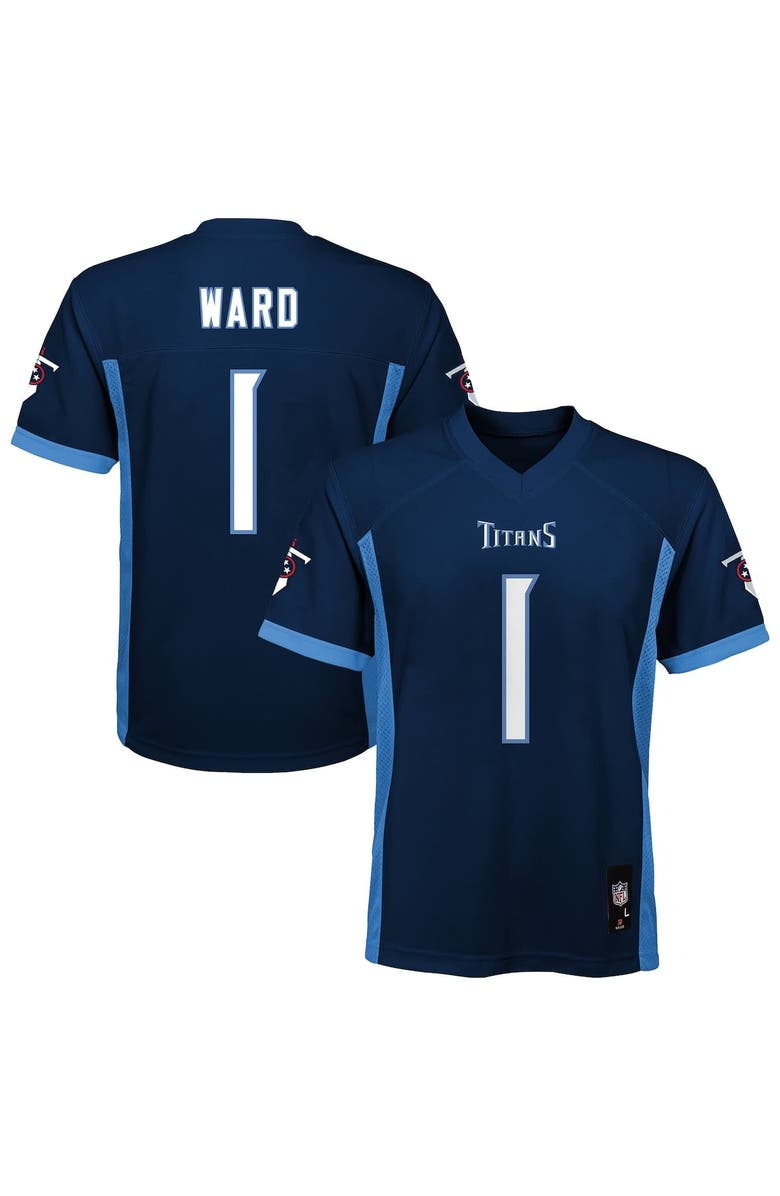 Outerstuff Youth Cameron Ward Navy Tennessee Titans Replica Player Jersey, Alternate, color, Navy