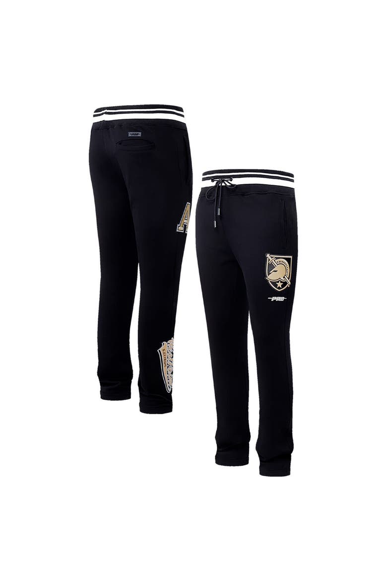 Men's Pro Standard Black Army Black Knights Script Tail Fleece Sweatpants, Main, color, Black