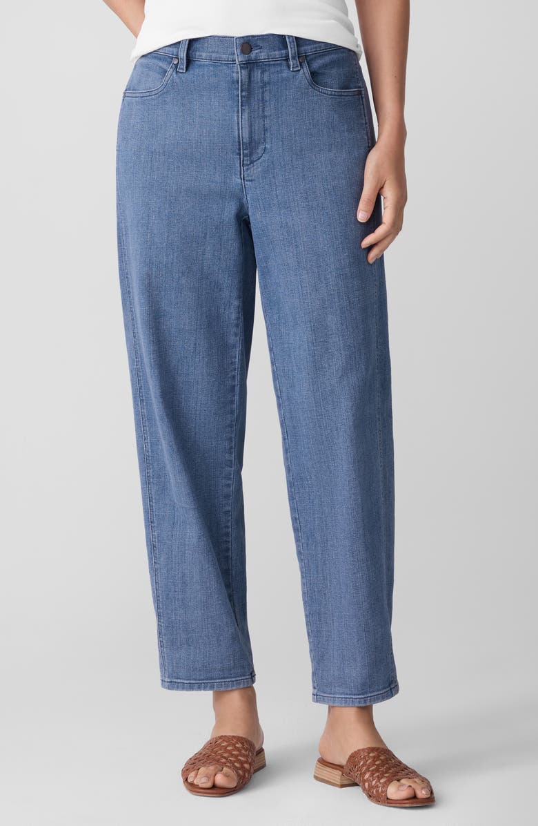 Eileen Fisher Ankle Lantern Jeans, Main, color, Classic Indigo