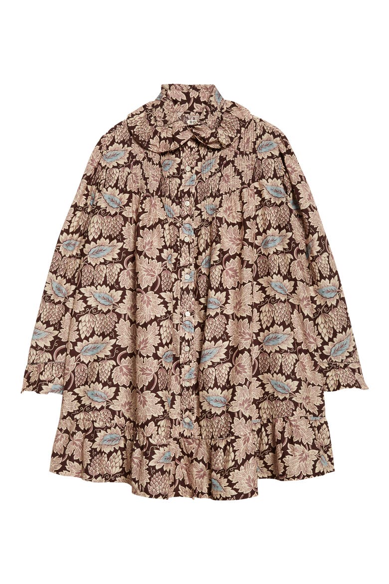 Wisteria Long Sleeve Cotton & Silk Minidress, Alternate, color, MAUVE