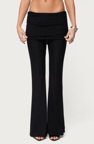 EDIKTED Halli Foldover Waist Skirted Pants
