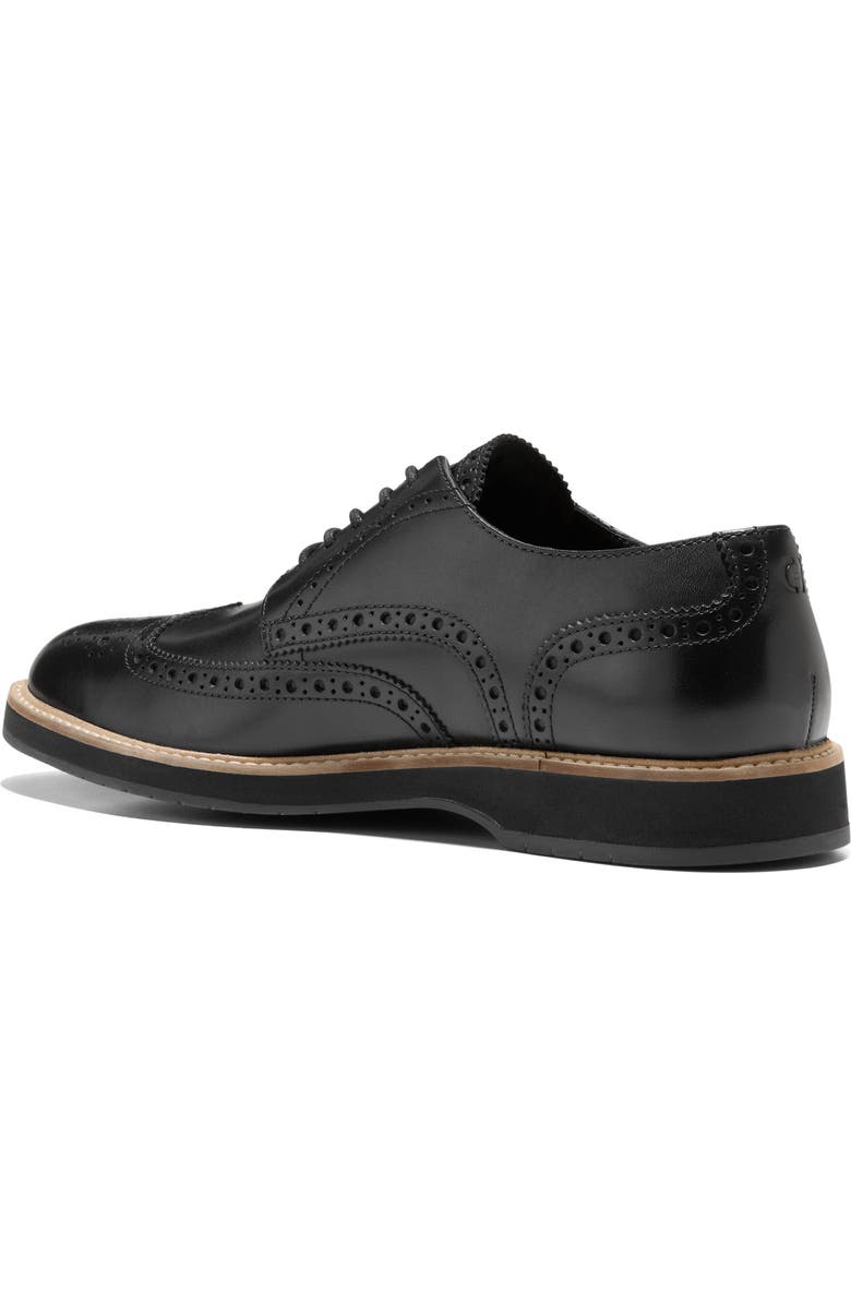 Cole Haan Morse Grand Wingtip Derby, Alternate, color, Black / Black / Gray Pinstripe