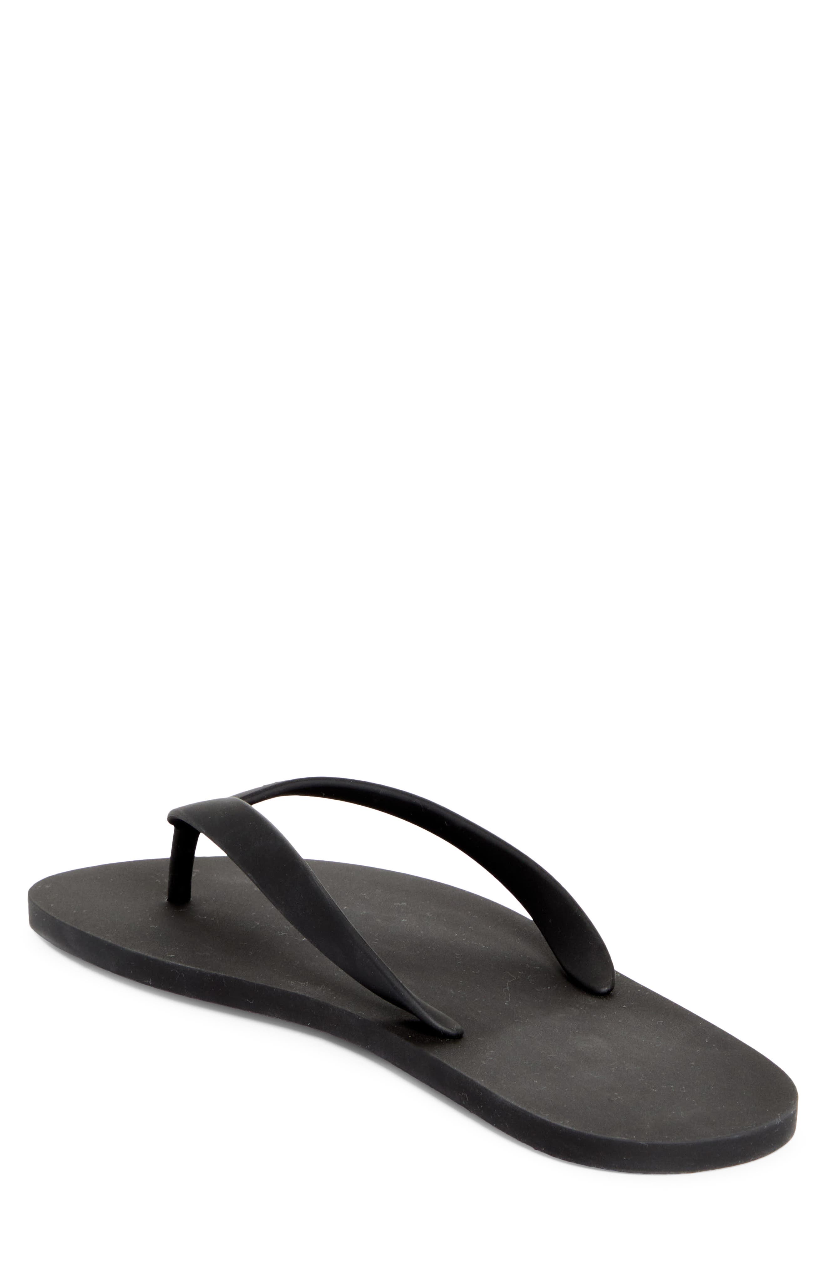 Christian Louboutin Logo Embossed Rubber Flip Flop, Alternate, color, Bk01-Black