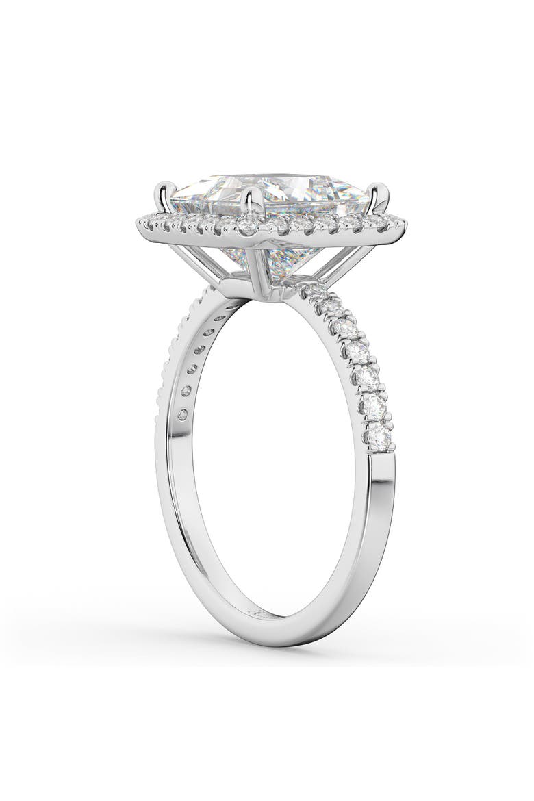Princess Cut Halo Diamond Engagement Ring 14K, Alternate, color, 3.58ct/White Gold