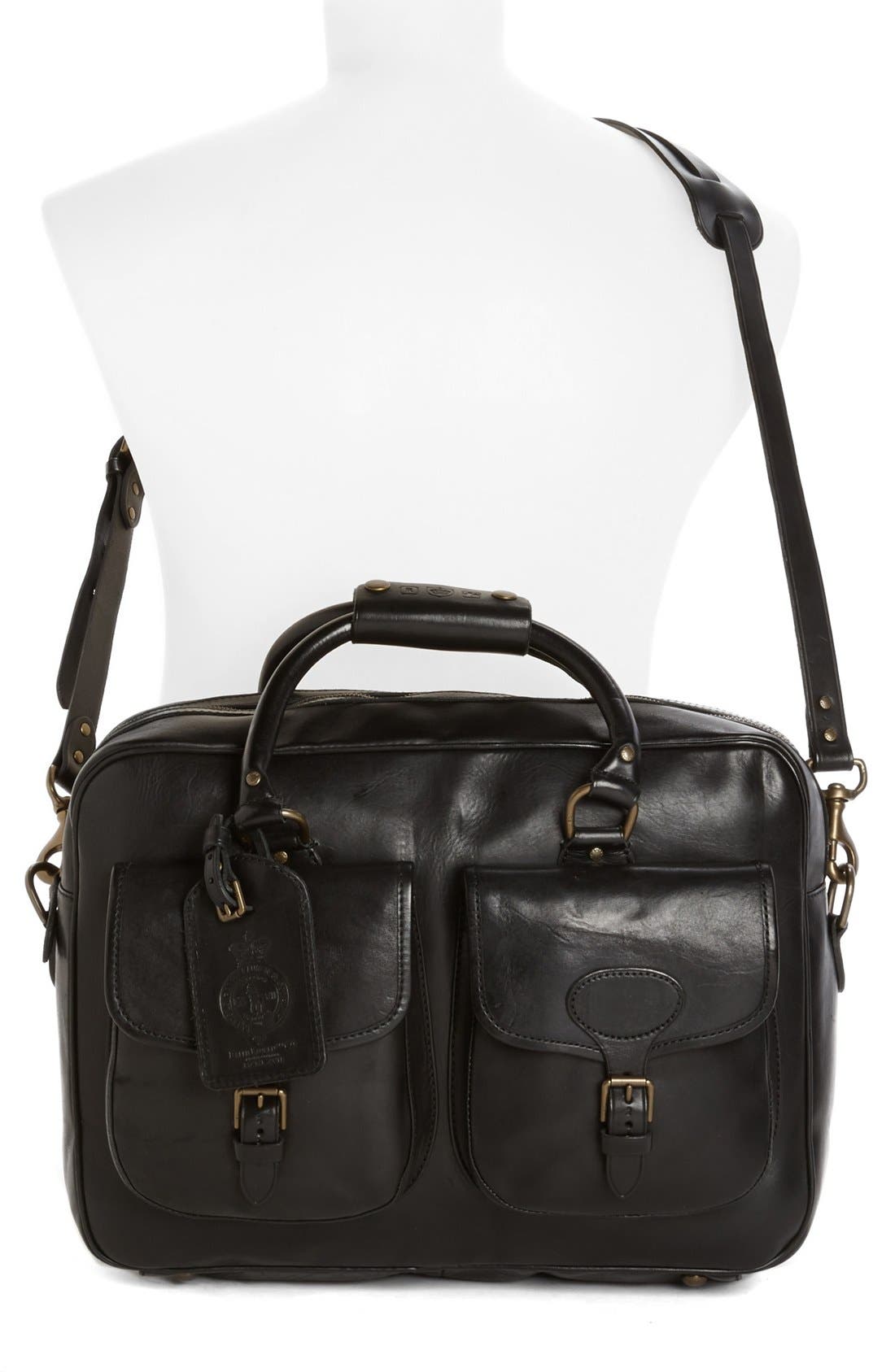 Polo Ralph Lauren Leather Commuter Bag, Alternate, color, 