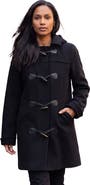 Jessica London Hooded Toggle Wool Coat