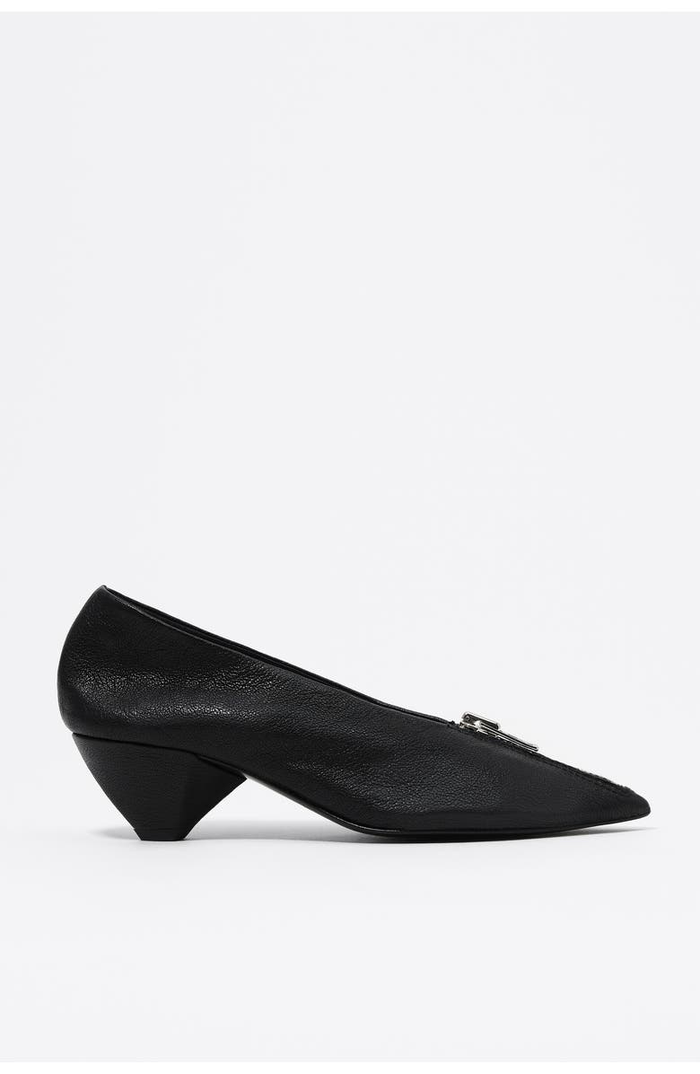 Bimba y Lola Leather Mid-Heel Pump, Main, color,
