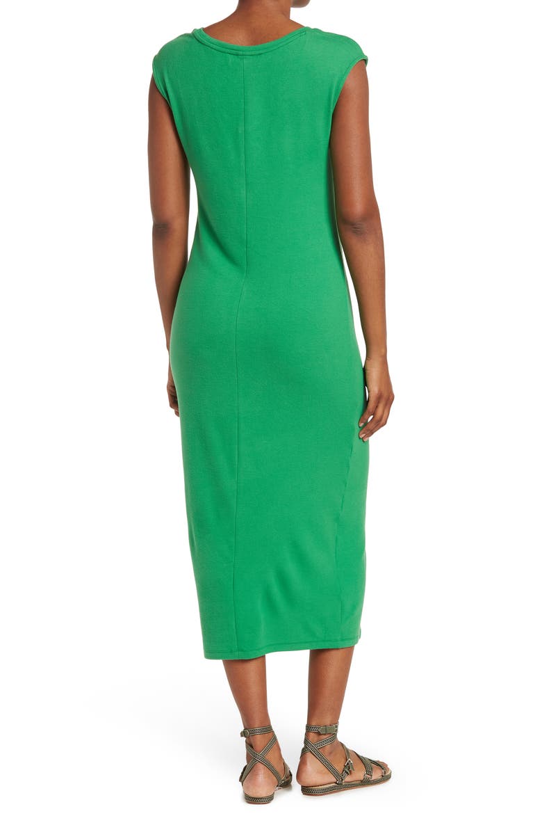 PHILOSOPHY BY RPUBLIC CLOTHING Philosophy Cashmere Cap Sleeve V-Neck Midi Dress, Alternate, color, 