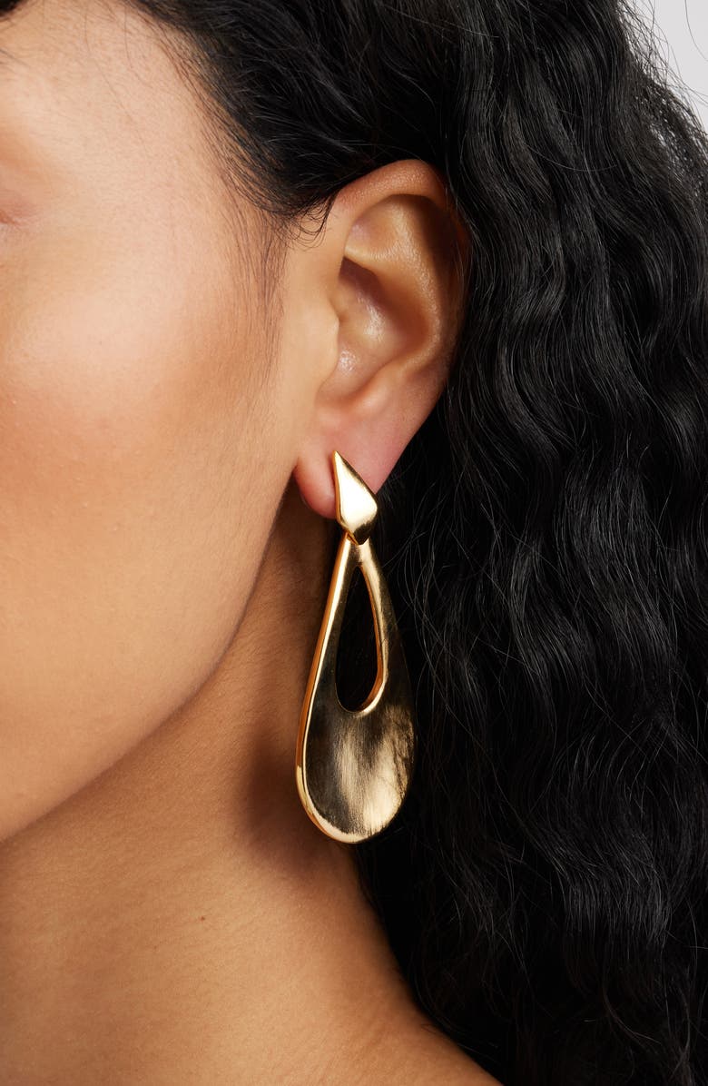 Kenneth Jay Lane Teardrop Earrings, Alternate, color, Gold