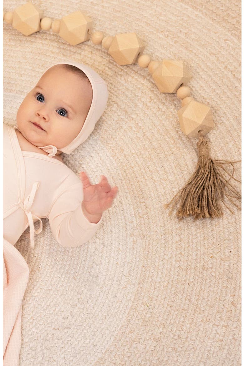 Lil Love Embroidered Wrap Footie and Bonnet, Alternate, color, Dusty Pink