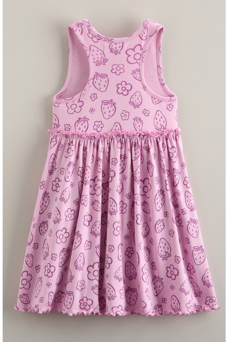 Kids' Print Racerback Dress, Alternate, color, PINK LAVENDER BERRY DOODLE