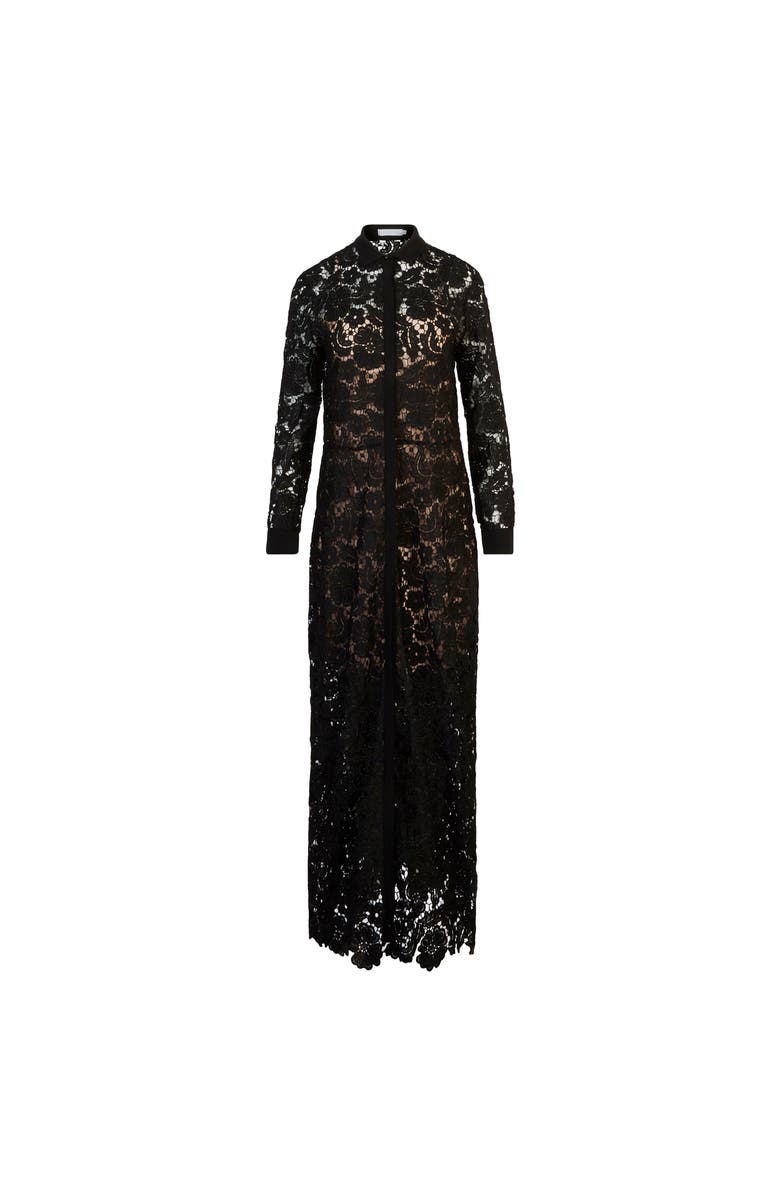 Anne Fontaine Violeta Semi-Sheer Floral Lace Long Dress, Alternate, color, 