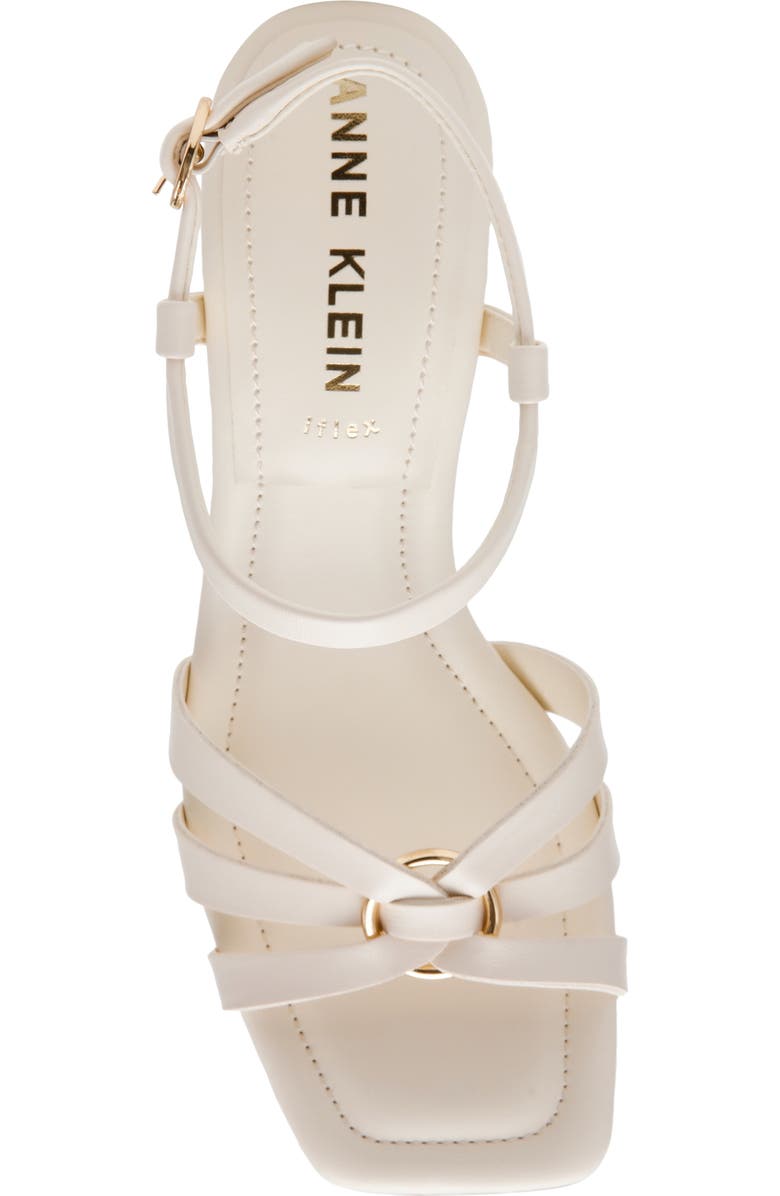 Anne Klein Jazlyn Ankle Strap Sandal, Alternate, color, White Pu