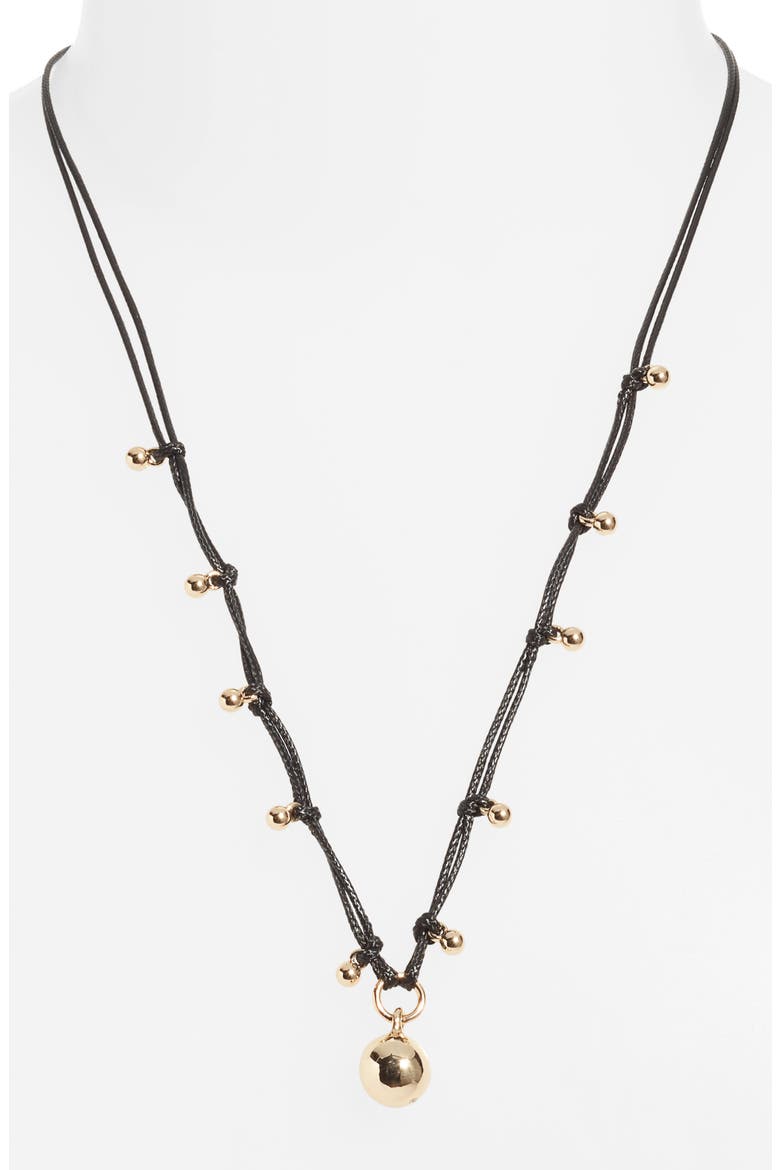 Graduated Orb Necklace, Alternate, color, BLACK- GOLD