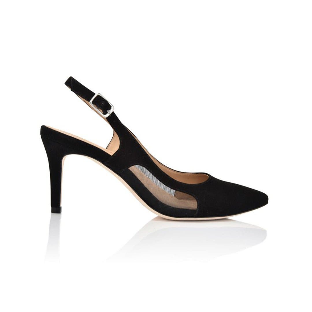 Dance Leather Slingback Pump, Main, color, Black