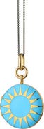 Monica Rich Kosann Locket x Color Sun Turquoise Enamel Round Locket Necklace