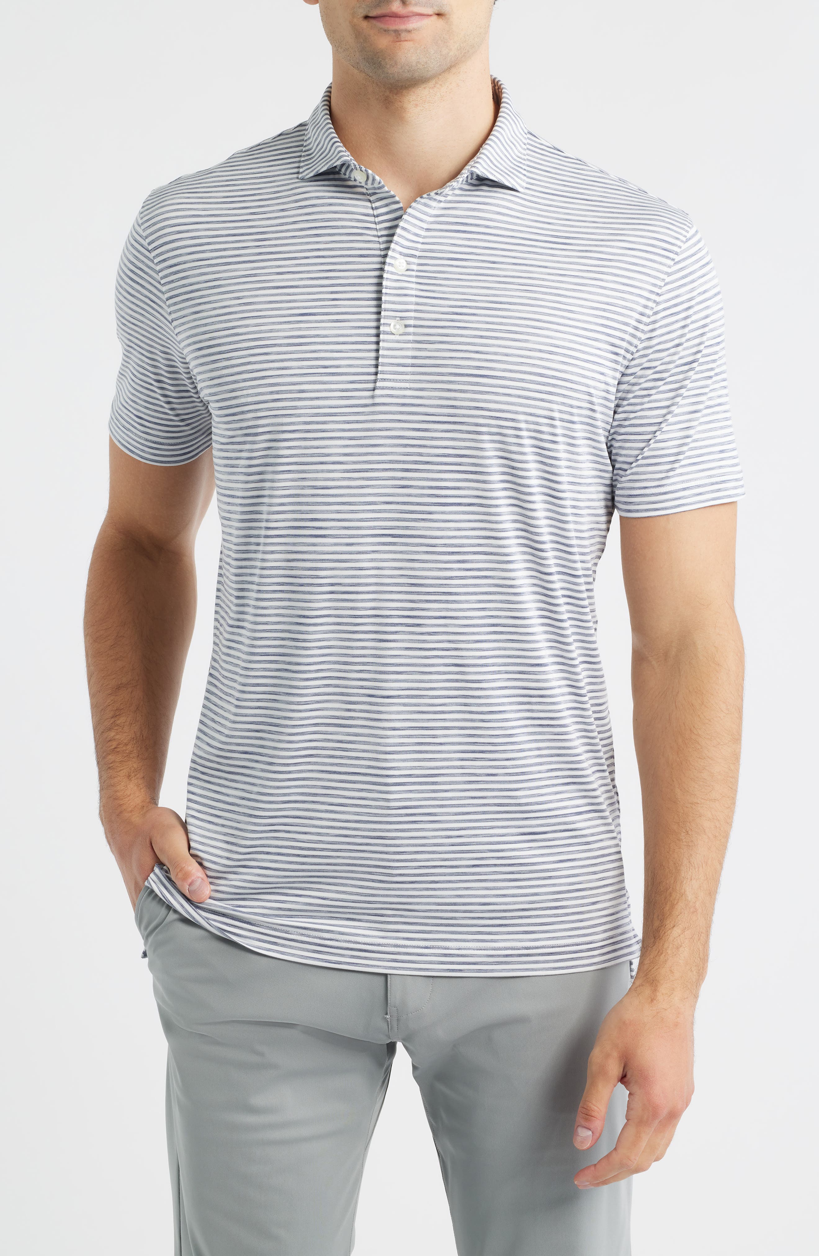 Seymour Stripe Featherweight Performance Polo