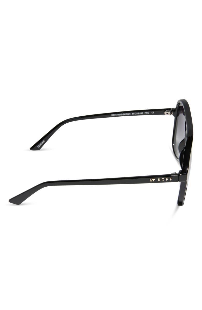 DIFF Tegan 55mm Aviator Sunglasses, Alternate, color, Black Grey Gradient
