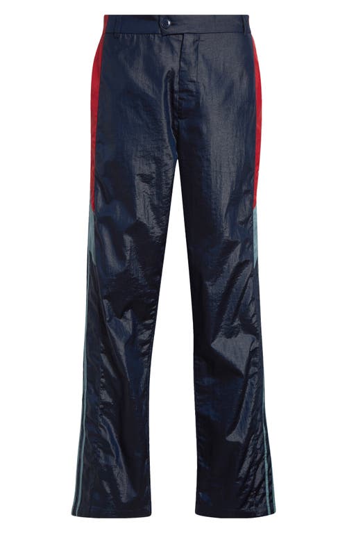 Martine Rose Men Color-block Sports Trousers In Blue Navy