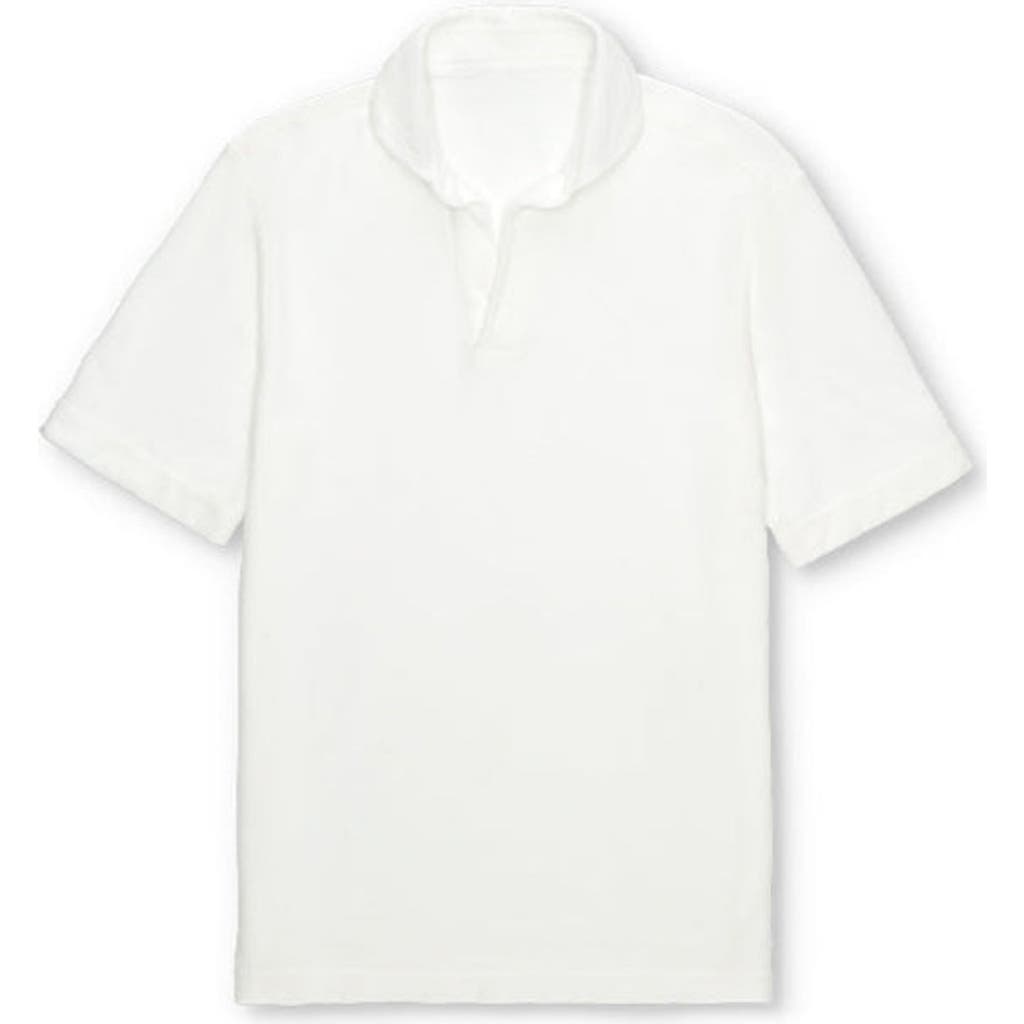 Fortela Sullivan Terry Cloth Jersey Polo In White