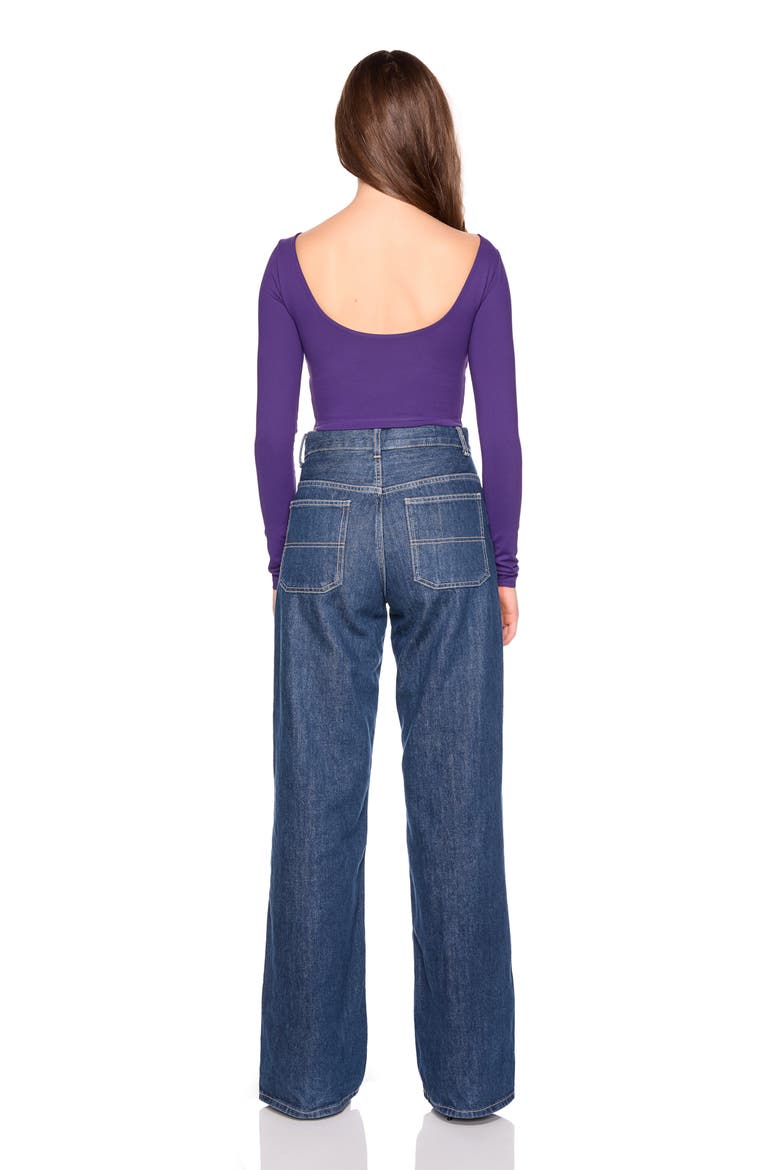 Scoop Back Crop Top, Alternate, color, GALAXY