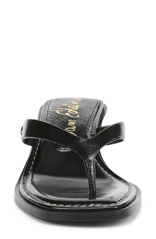 Sam Edelman Dollie Thong Sandal Black Leather In Black