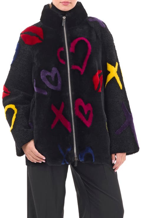 Genuine Shearling Zip Short Jacket
