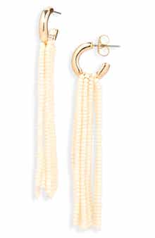 Beaded Fringe Drop Earrings