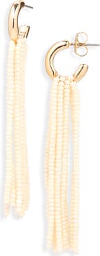 Leith Beaded Fringe Drop Earrings
