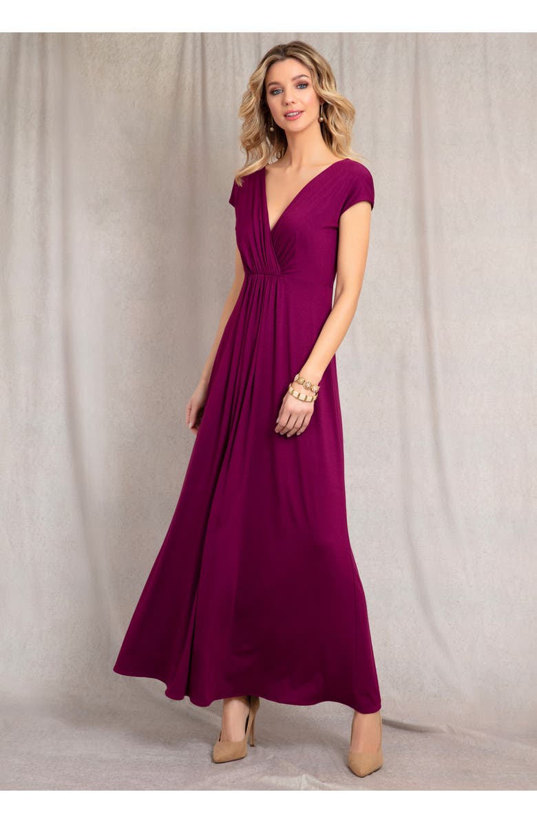 Alie Street London Sophia Maxi Dress, Alternate, color, Plum Wine