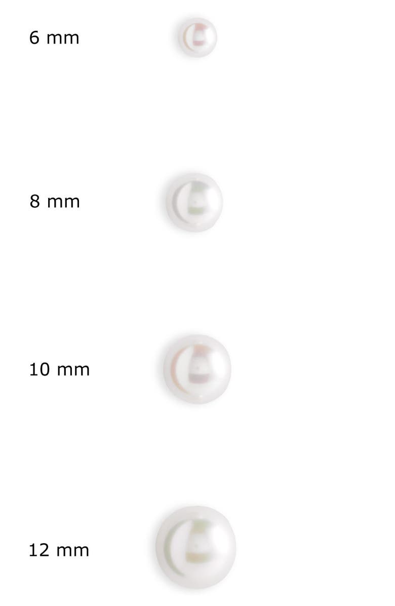 Majorica Round Simulated Pearl Stud Earrings, Alternate, color, 