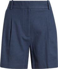 Open Edit Everyday Pleated Linen Blend Shorts