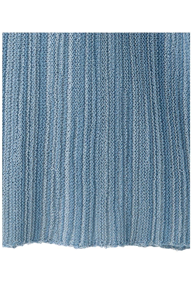 V Neck Lurex Crochet Sweater, Alternate, color, BLUE