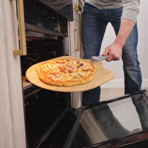Old Stone Pizza Peel W/ Folding Handle, 12x14-inch In Brown