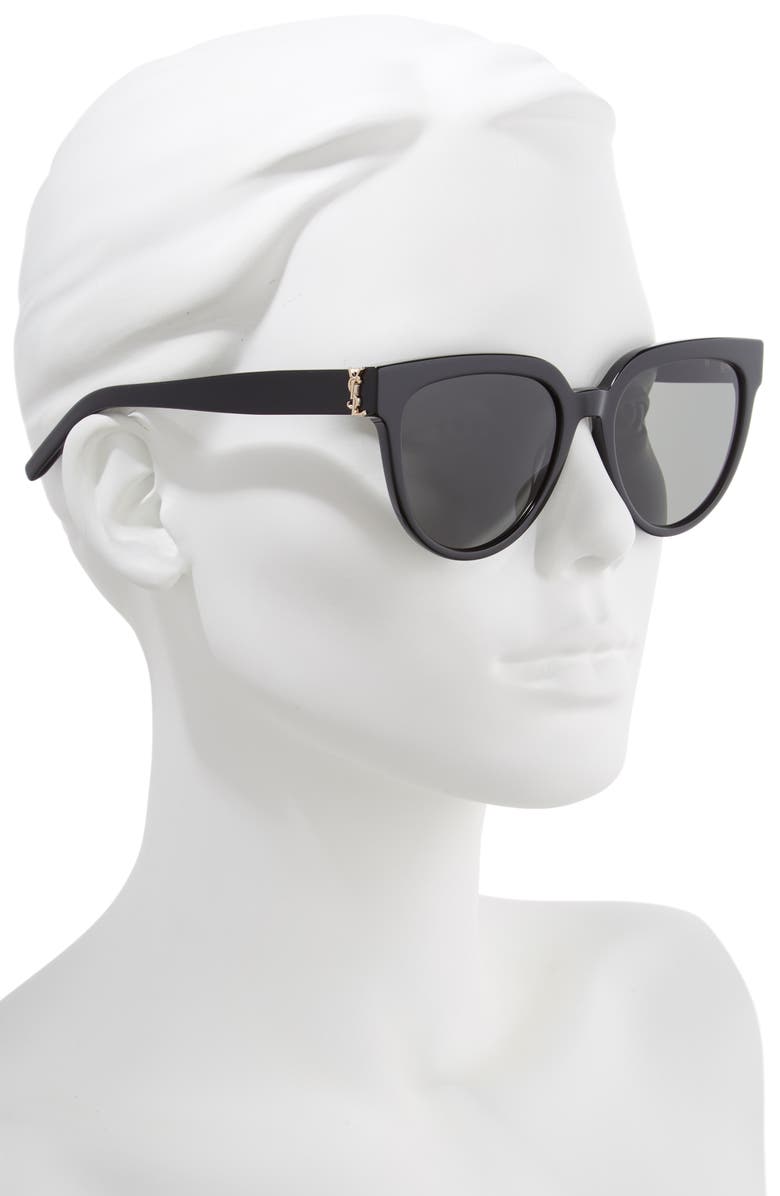 Saint Laurent 54mm Cat Eye Sunglasses, Alternate, color, 