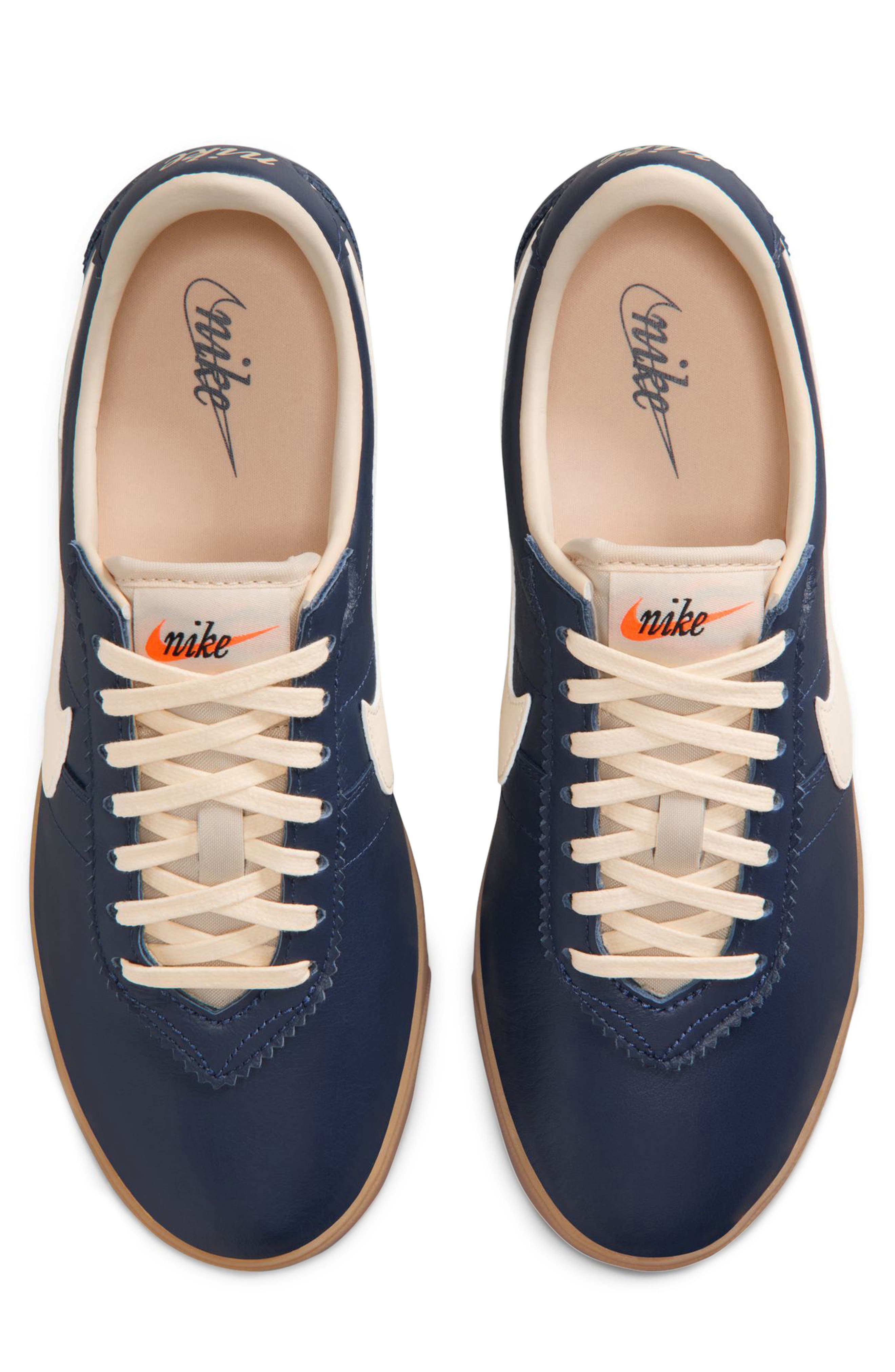 Nike Astrograbber Leather Football Sneaker, Alternate, color, Midnight Navy/ Muslin/ Yellow