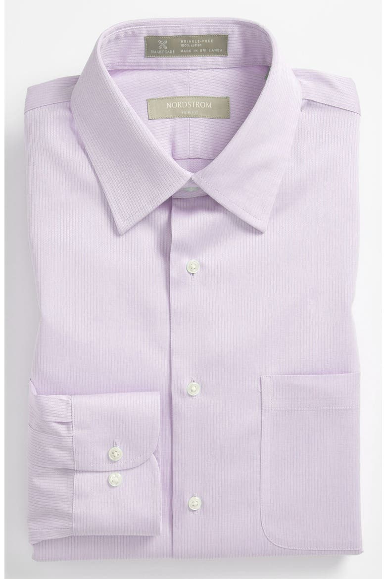 Smartcare™ Trim Fit Dress Shirt, Main, color, LAVENDER