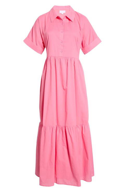 Astera Tiered Maxi Shirtdress