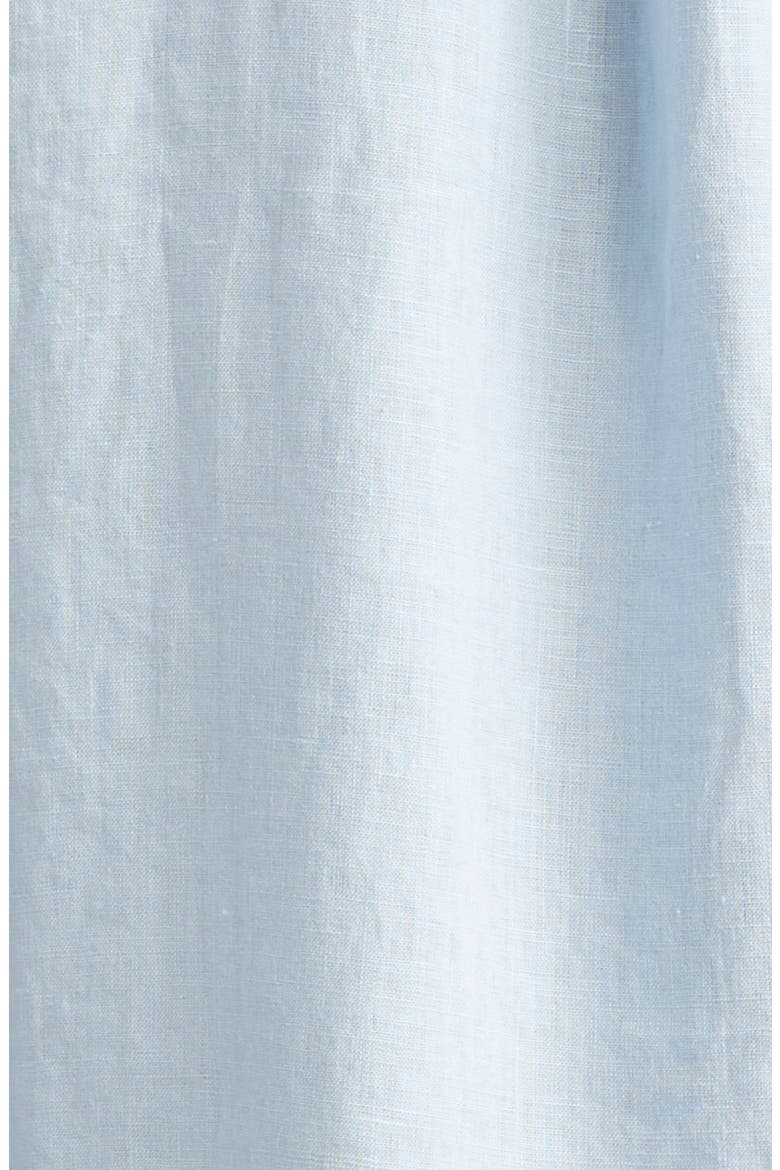 Short Sleeve Linen Button-Up Shirt, Alternate, color, LIGHT BLUE25