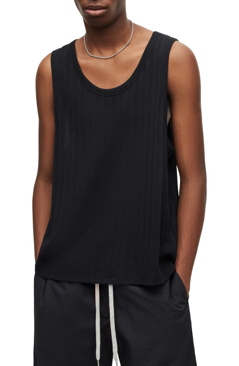 AllSaints Madison Pointelle Knit Tank, Main, color, 