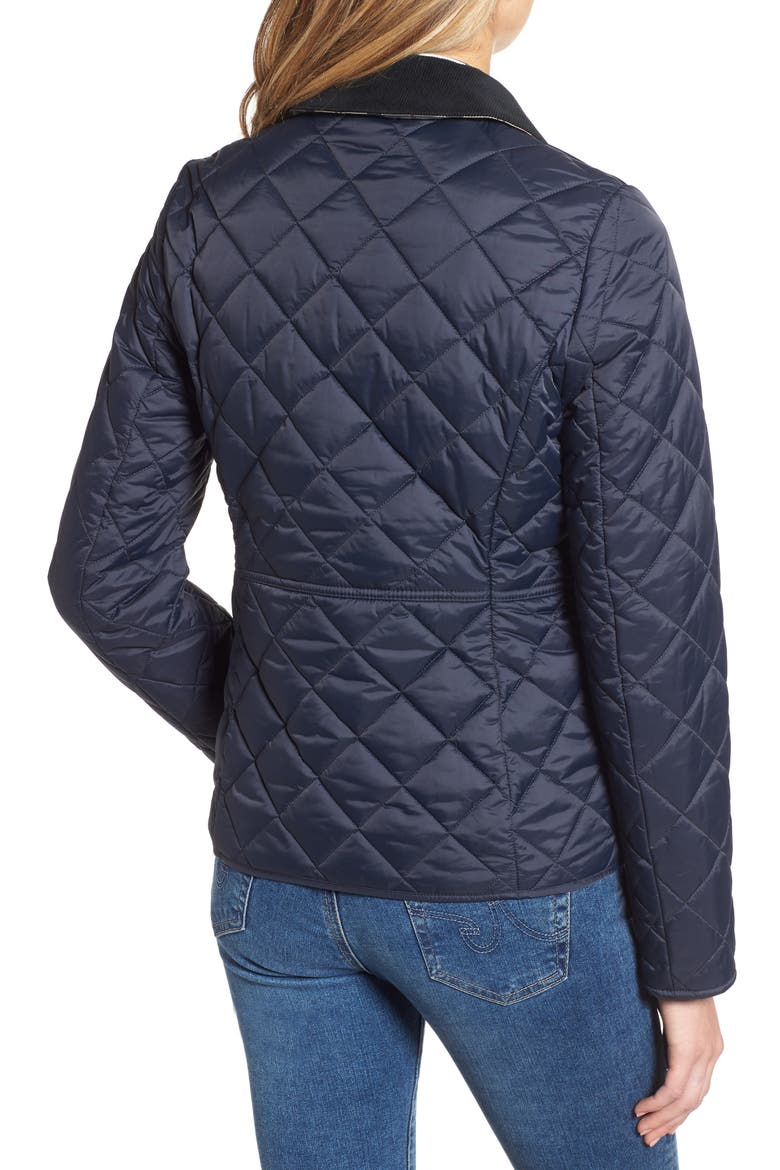 Deveron Diamond Quilted Jacket, Alternate, color, NAVY/PALE PINK