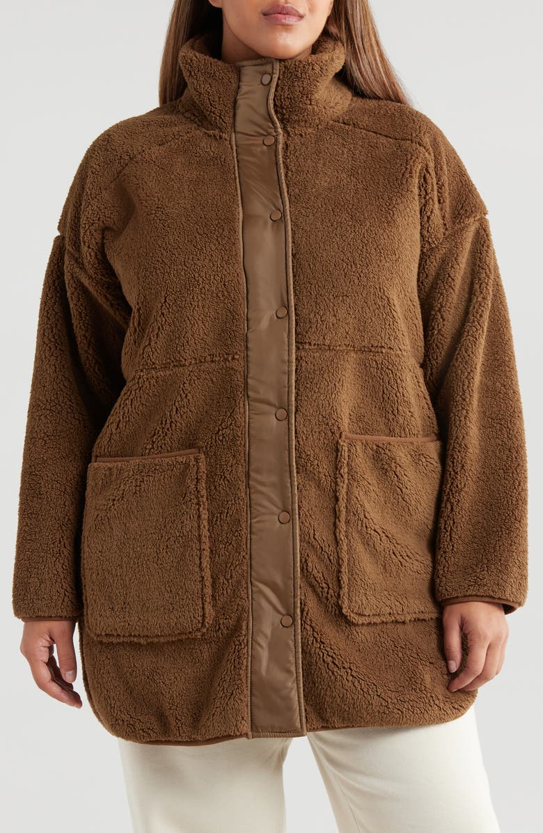 Zella Faux Shearling Jacket, Alternate, color,