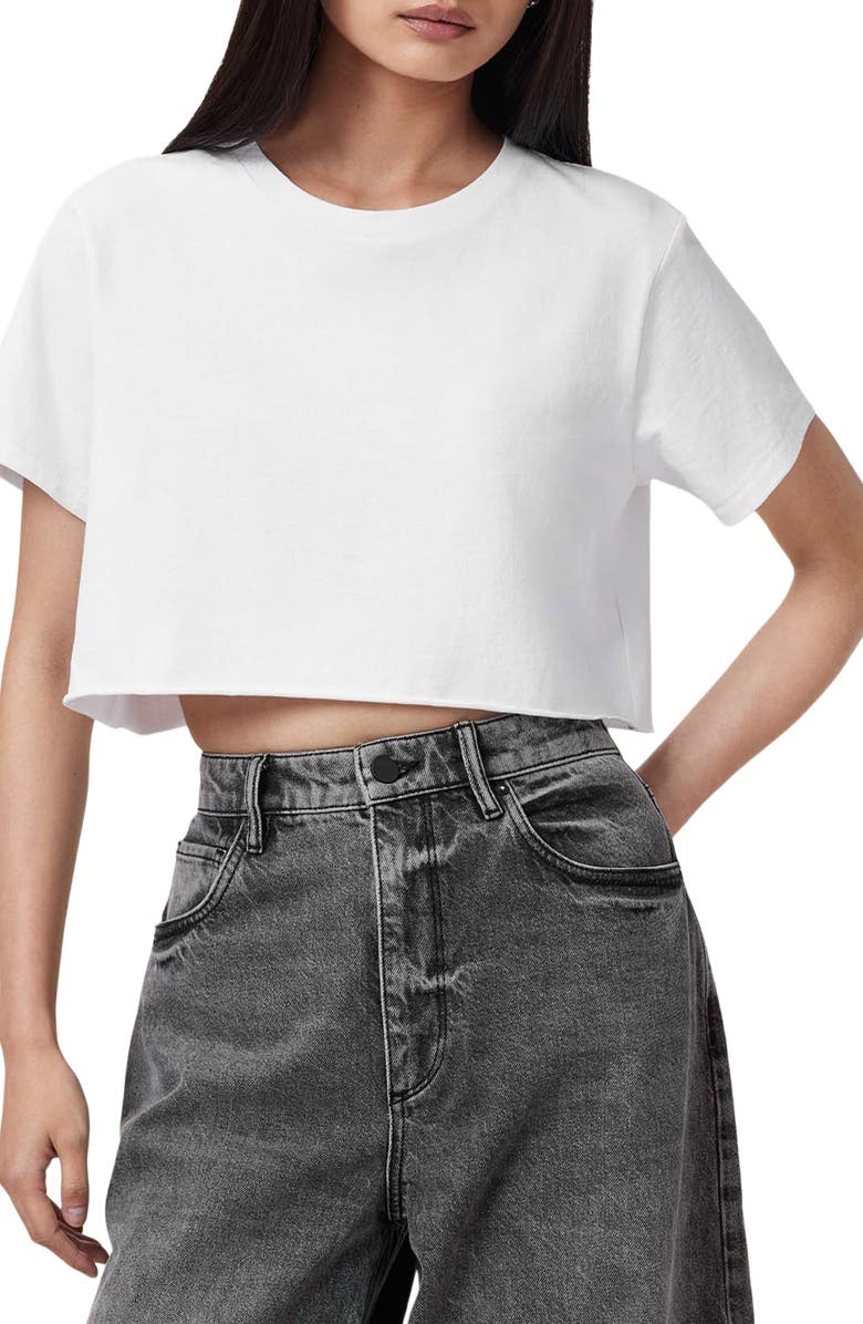 AllSaints Soph Crop Cotton T-Shirt, Alternate, color,