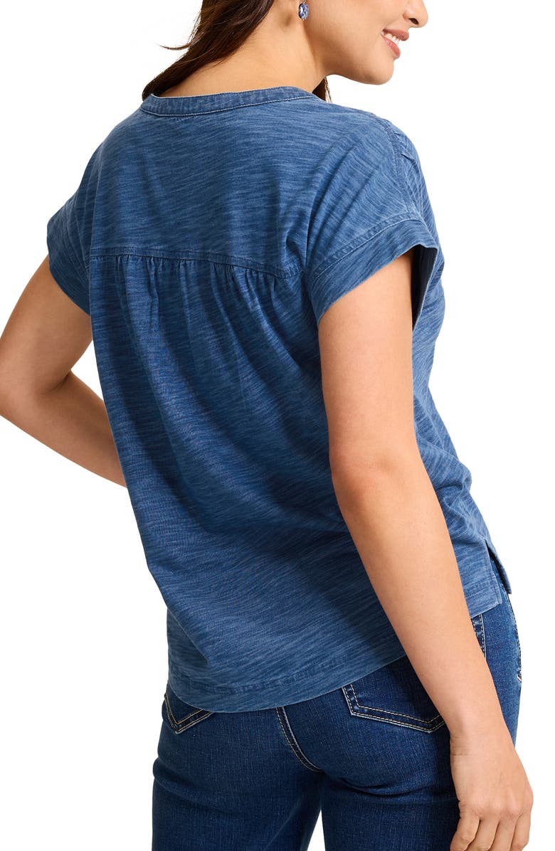 Tommy Bahama Dani Split Neck Organic Cotton Top, Alternate, color,