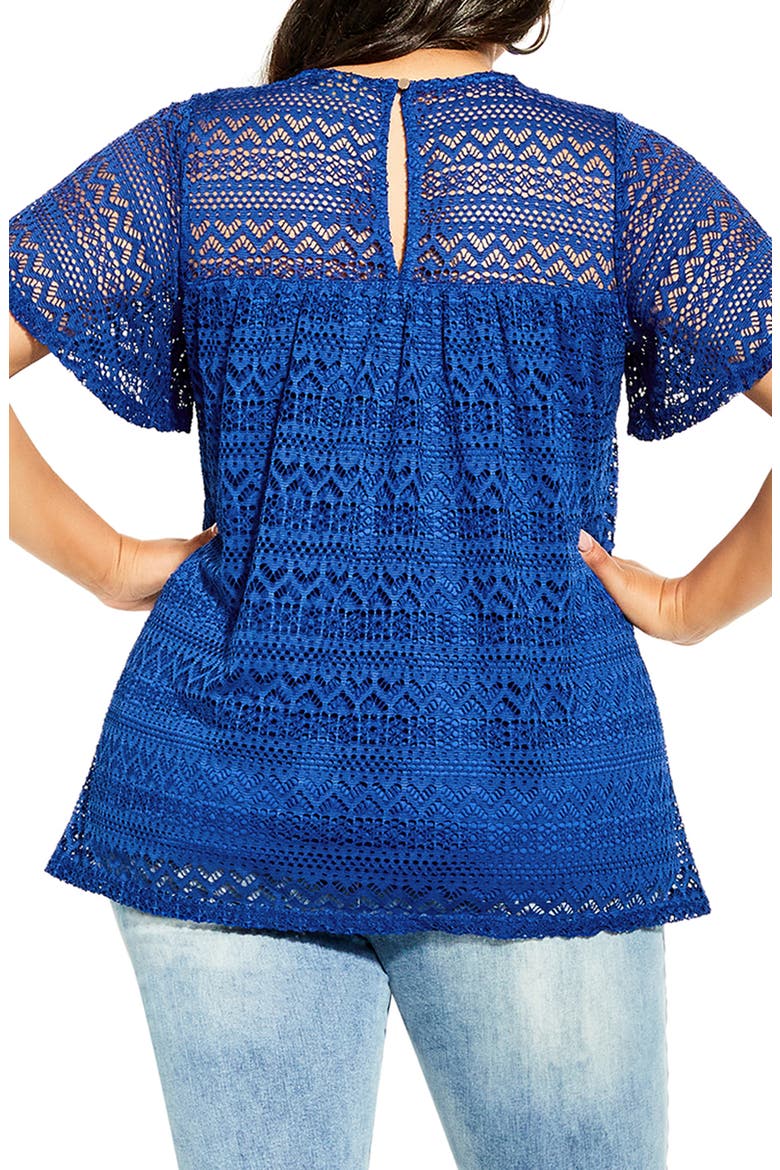 Women's Serenity Lace Top, Alternate, color, COBALT